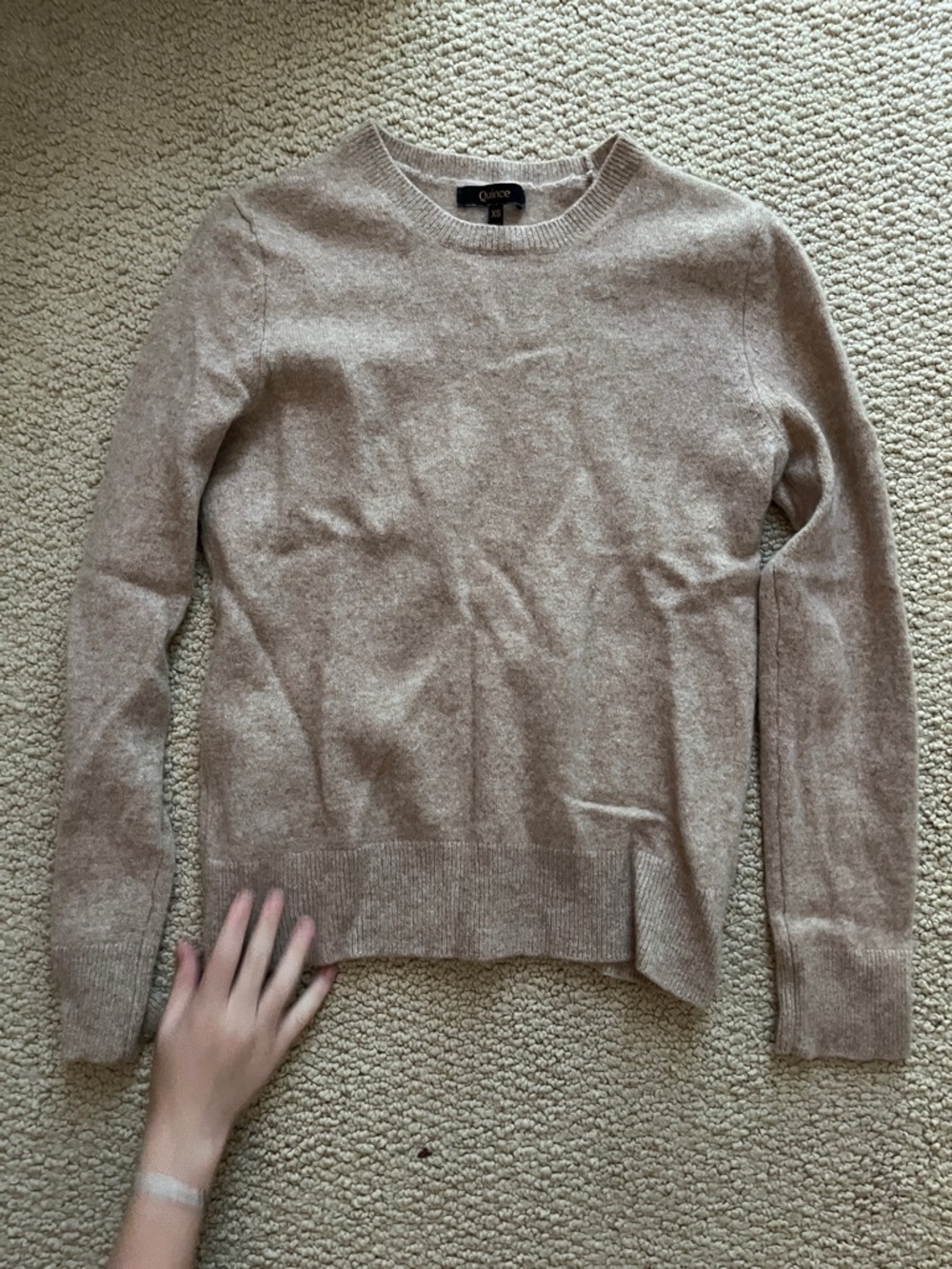 Quince Women's Crewneck Sweater in Taupe